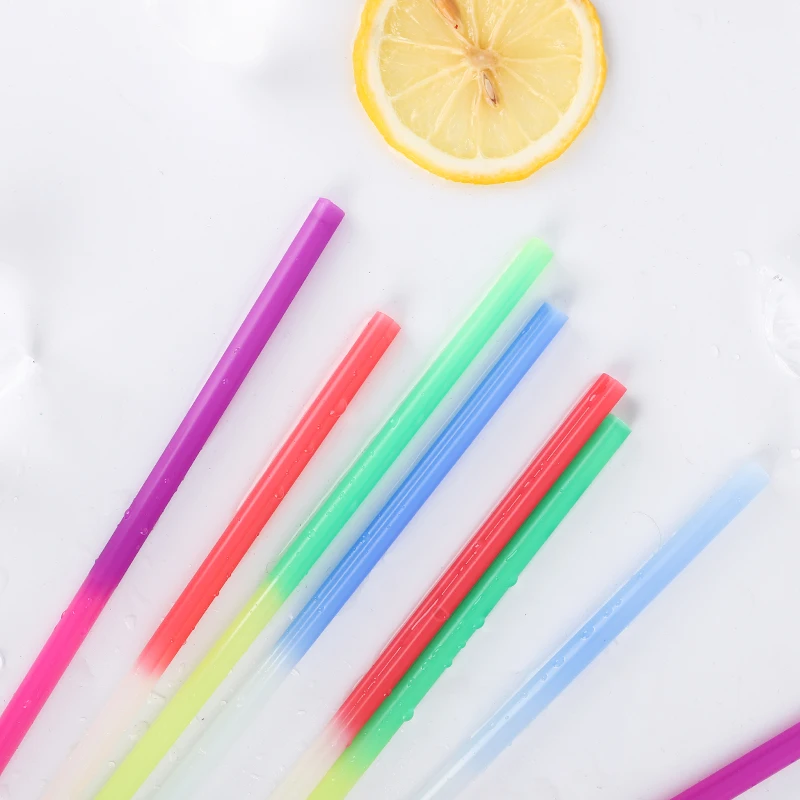 
PP color changing straw, reusable temperature change plastic drinking straws 