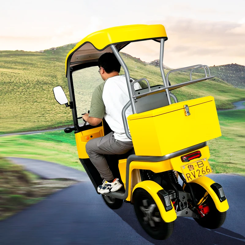 Electric Swing take-out car Running electric three-wheeled motorcycle with shed tumbler battery car