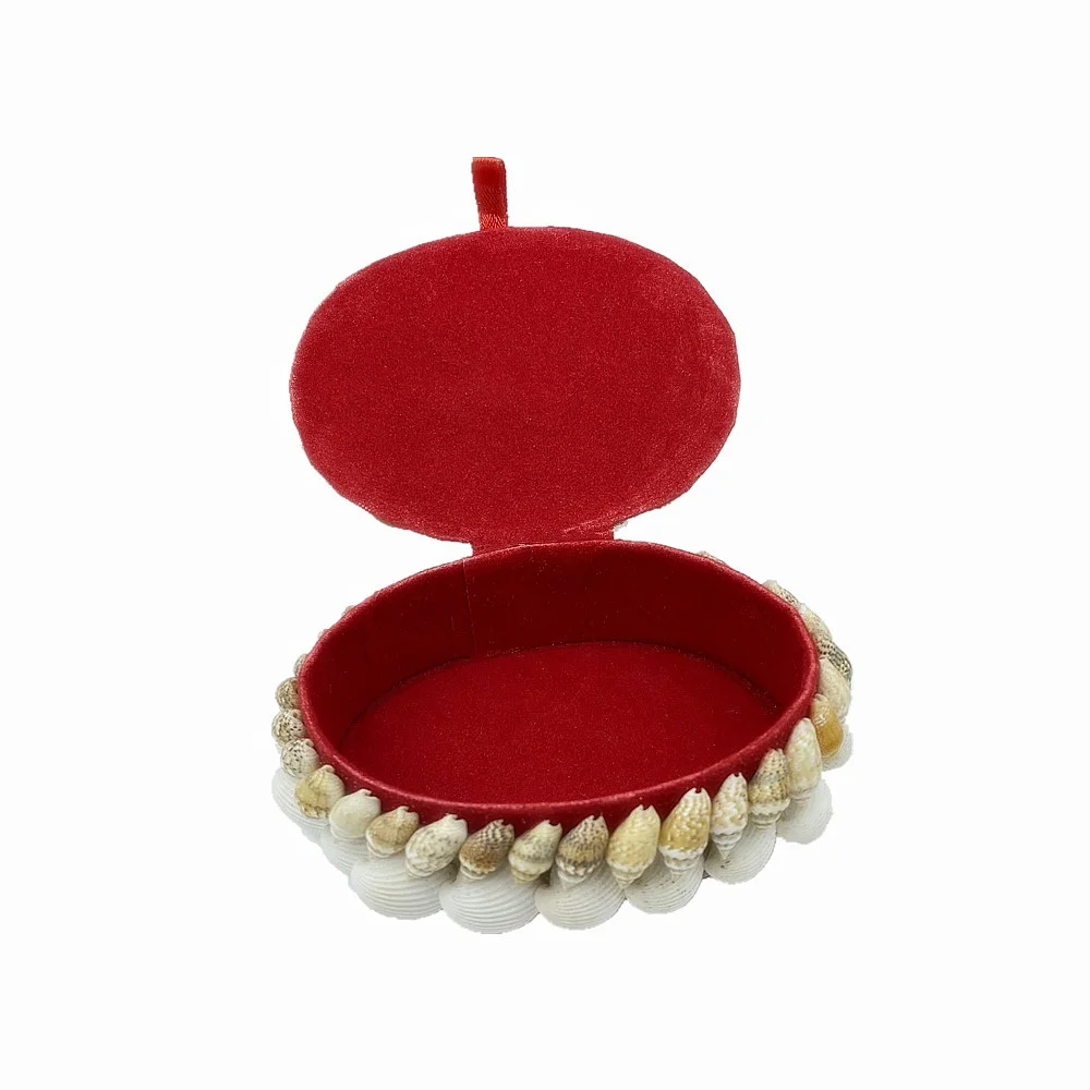 Conch shell handicraft heart - shaped round jewelry box receive box gift box gift jiapin decorative articles