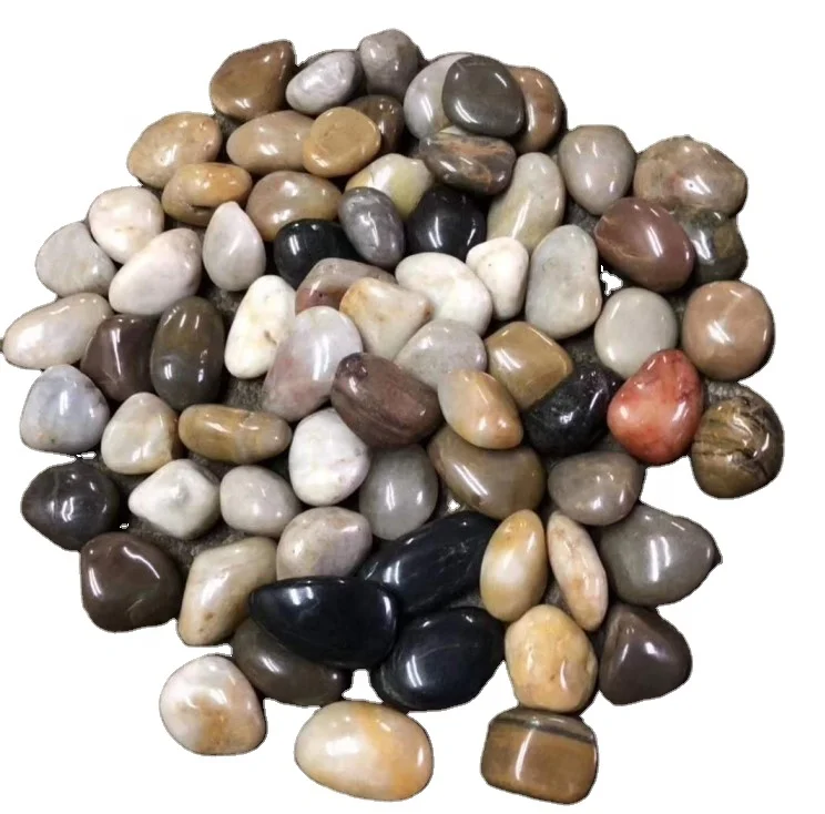 Natural Multicolor river pebble in cobble & pebble