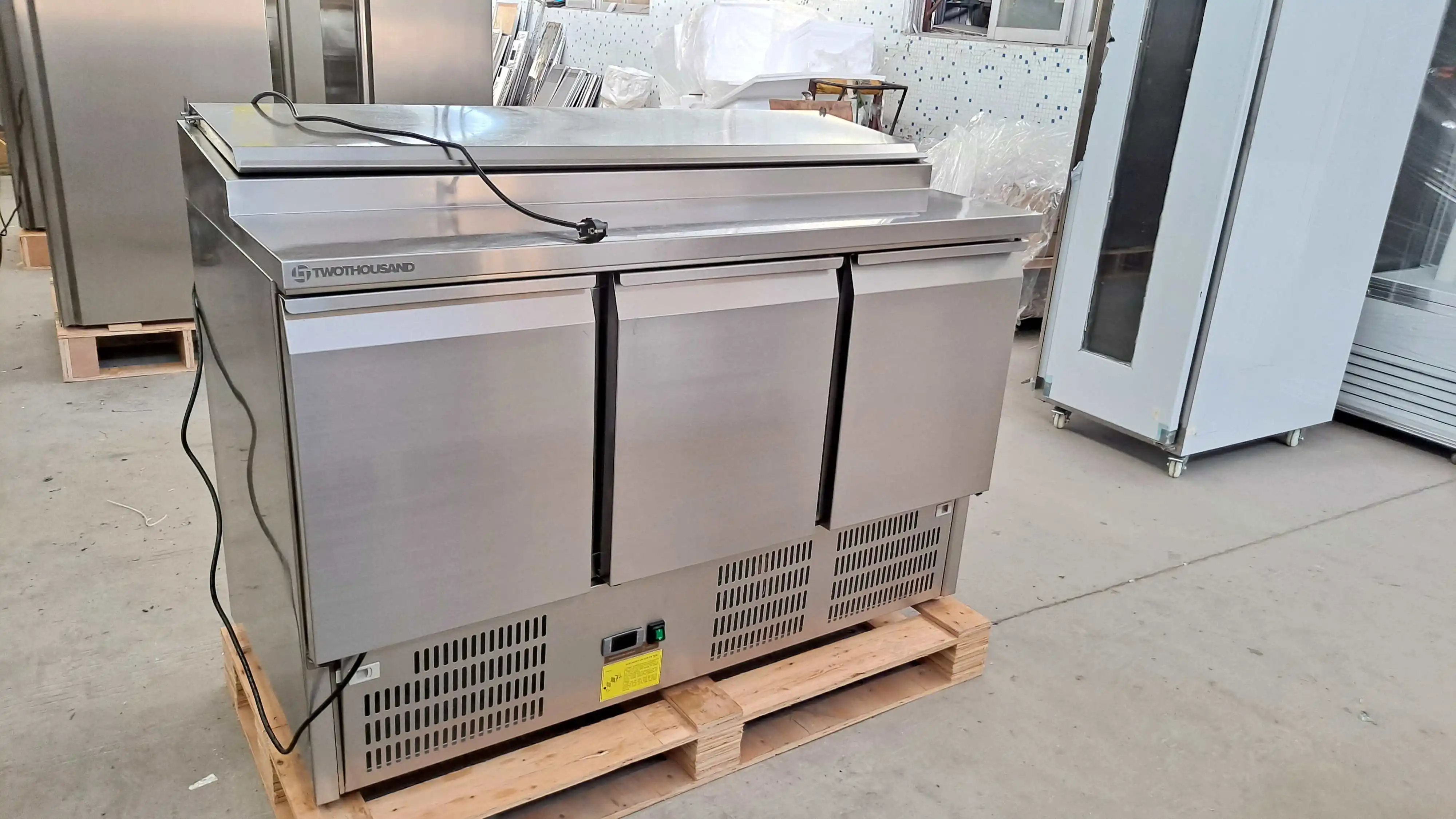 TT-BC280D-2 Commercial Restaurant Kitchen Prep Table Refrigerator