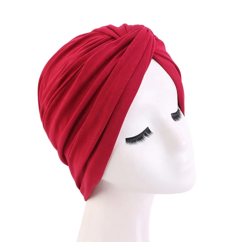 Wholesale classic soft stretchy cotton turban twist head wrap women cotton bandeau turban head scarf
