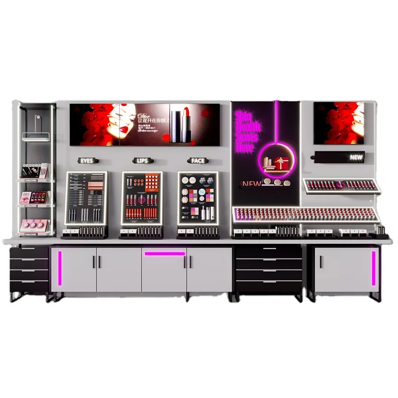 Customize Makeup Station Cosmetic Display Stand Showcase for shop