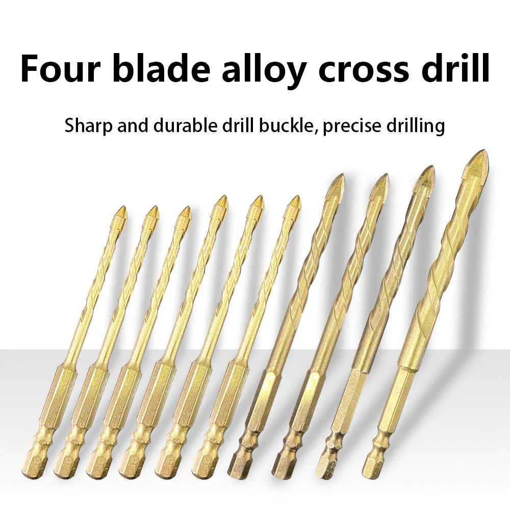 Высококачественный шестиугольный бит алмазного сердечника 3/4/5/6/8/10/12 мм Мраморный кремовый стеклянный кирпич