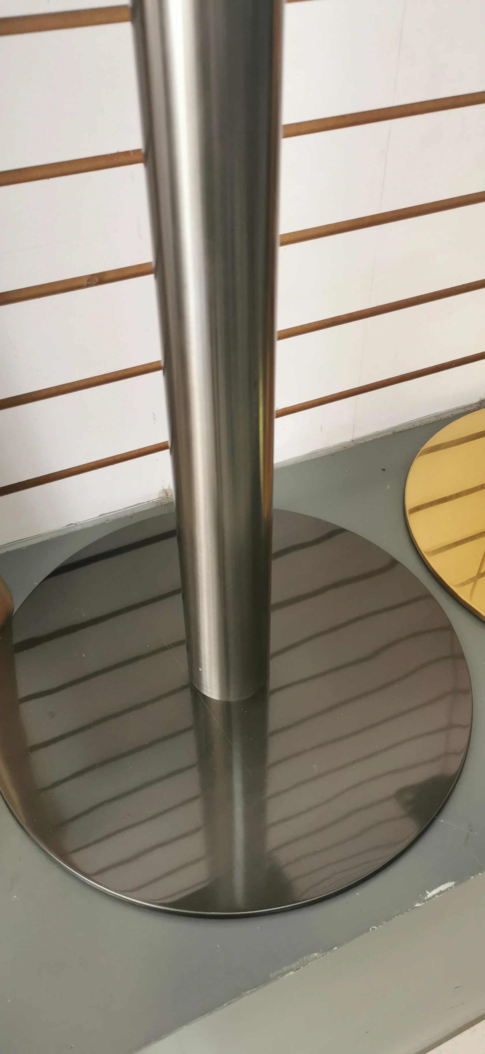 Brushed Stainless steel gold brass table base