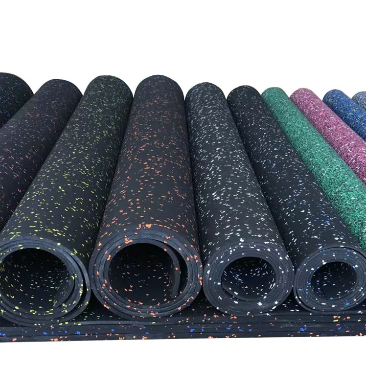 Noise Reduction Soft Gym Rubber Sports Flooring Roll with Epdm Granules