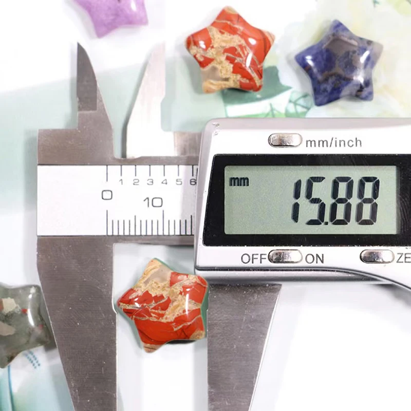 18mm Factory price Wholesale Mini Crystal Carving Polished Star Shape