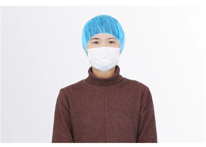 disposable clip caps factory price with high quality colorful non-woven mob cap single/double