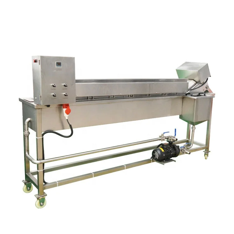 Automatic fried chicken frying machine continuous belt conveyor doughnut fryer french fries making machine