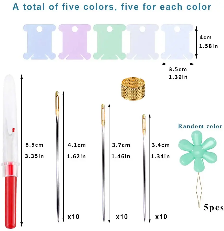 High Quality 162PCS Embroidery Kit With Embroidery Floss Cross Stitch Threads Stitching Needle Home DIY embroidery set