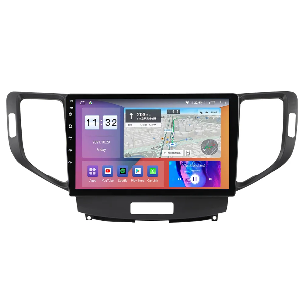 Для Honda Accord 8 2008-2012 Acura Android 12 автомобильный монитор + 256g carplay DSP RDS GPS Встроенный 2din Радио dvd плеер 5 1 HIFI