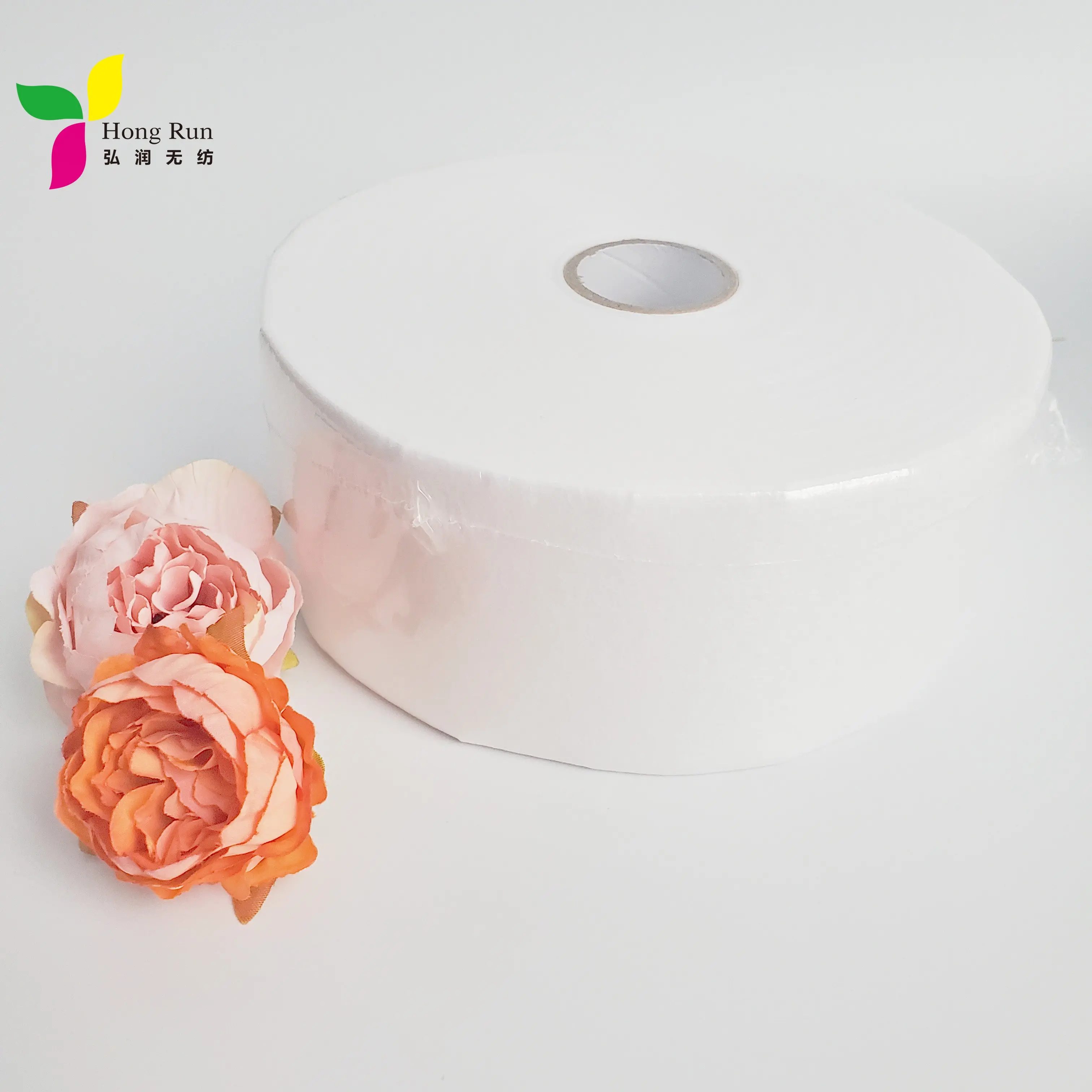 OEM 100 PET Nonwoven Fabric Roll Disposable Wax Strips Rolls Non-woven Fabric Rolls Waxing Paper Strips