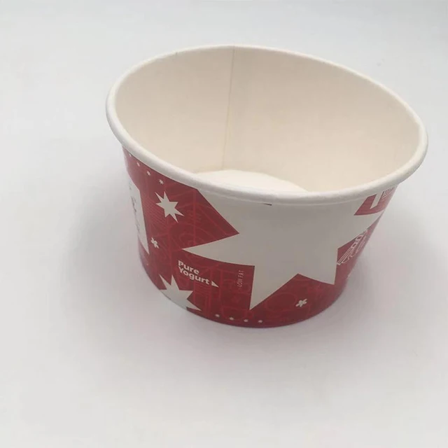 
custom print biodegradable disposable ice cream paper cup 