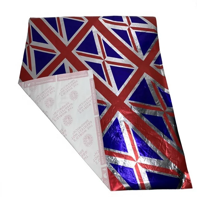 honeycomb pattern burger aluminum foil backed insulation alu paper for hamburger wrap