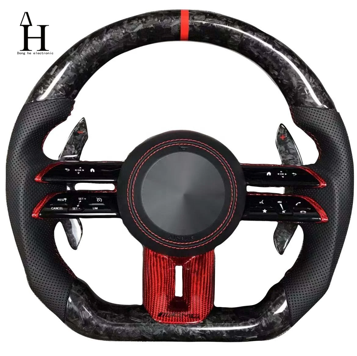 Custom new design LED carbon fiber AMG style steering wheel W204 W212 W221 W222 W223 AMG S63 2005-2021