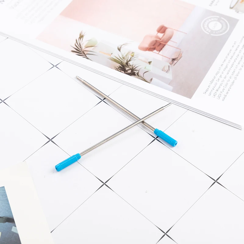 Стержни для шариковых ручек, металлические стержни, черные или синие чернила