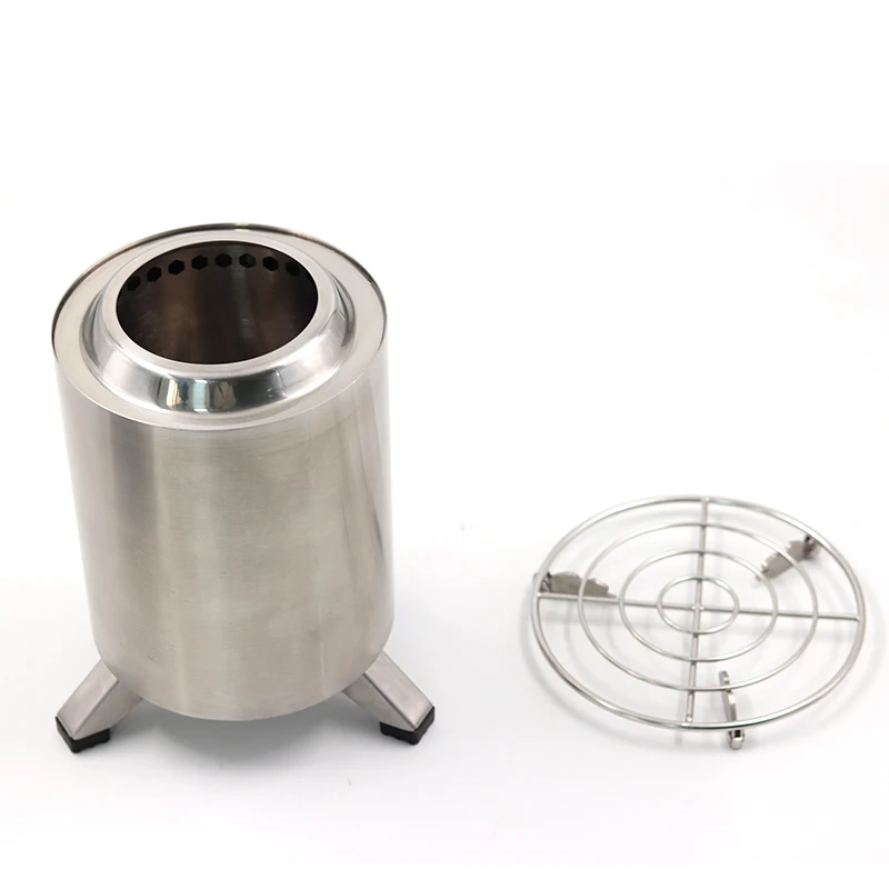 outdoor wood burning stove portable Mini fireplace camp fire Smokeless Grill Bonfire fire pit with folding stand