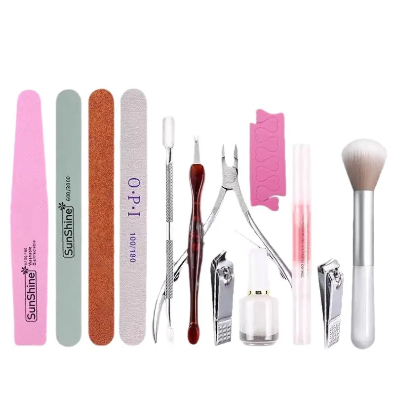 Complete Manicure  Kit for Beginners Superior Quality Nail Care Supplies Stainless Steel Nail Cuticle Clippers Nail File/Buffer