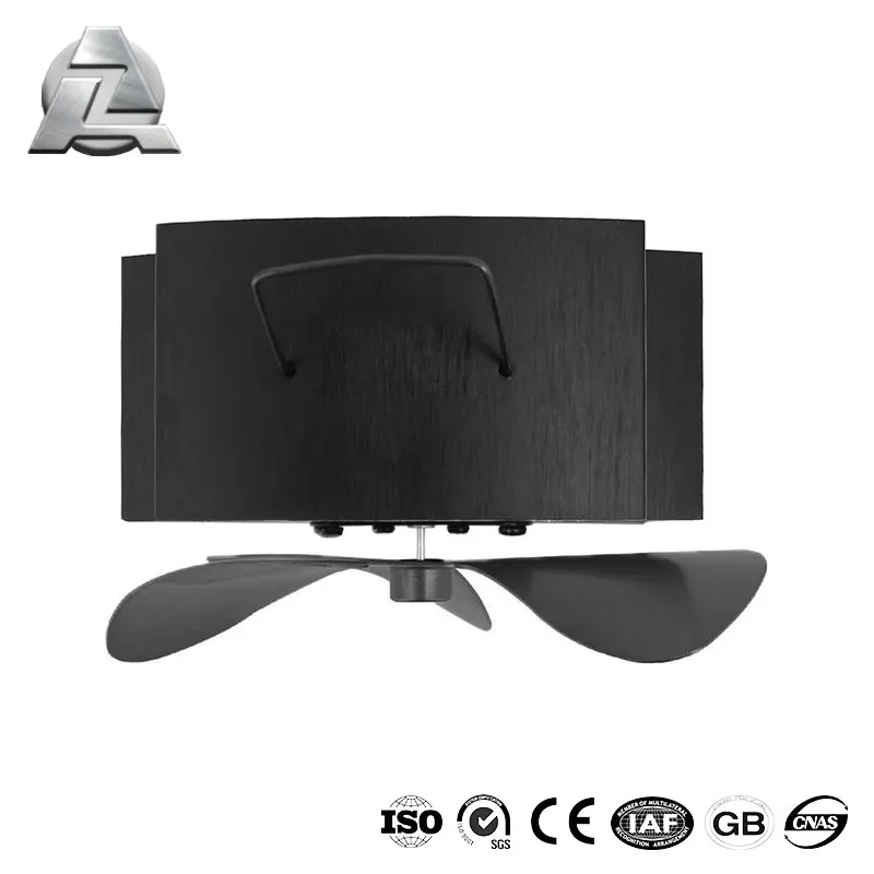 Disperses warm air through house silent fan for fireplace 3 blades wood stove cast iron