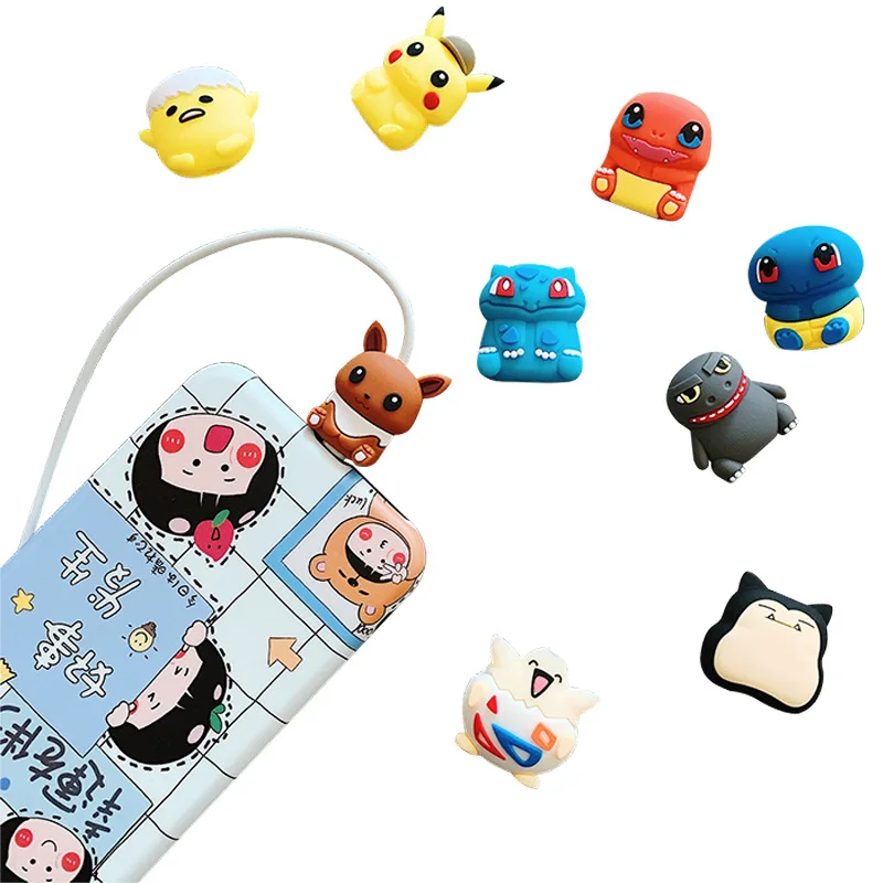 Cell Mobile USB Data cute Cartoon Animal cable bite For Apple iphone pink Cable Protector Bite