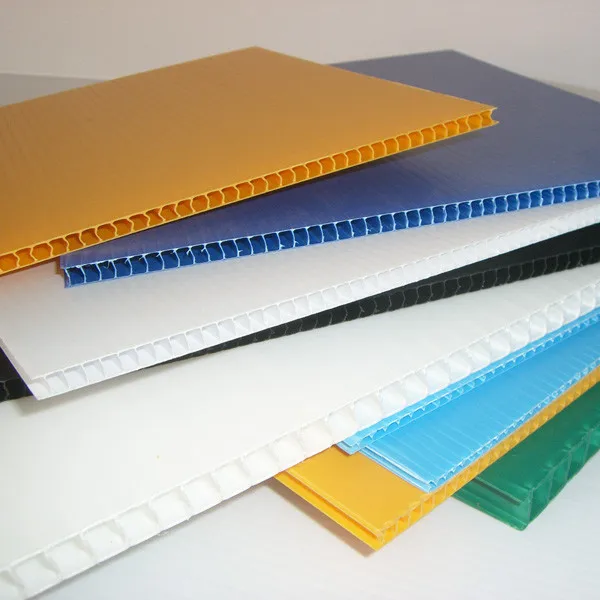 Cheap price corrugated plastic cardboard, pp hollow plastic sheets
