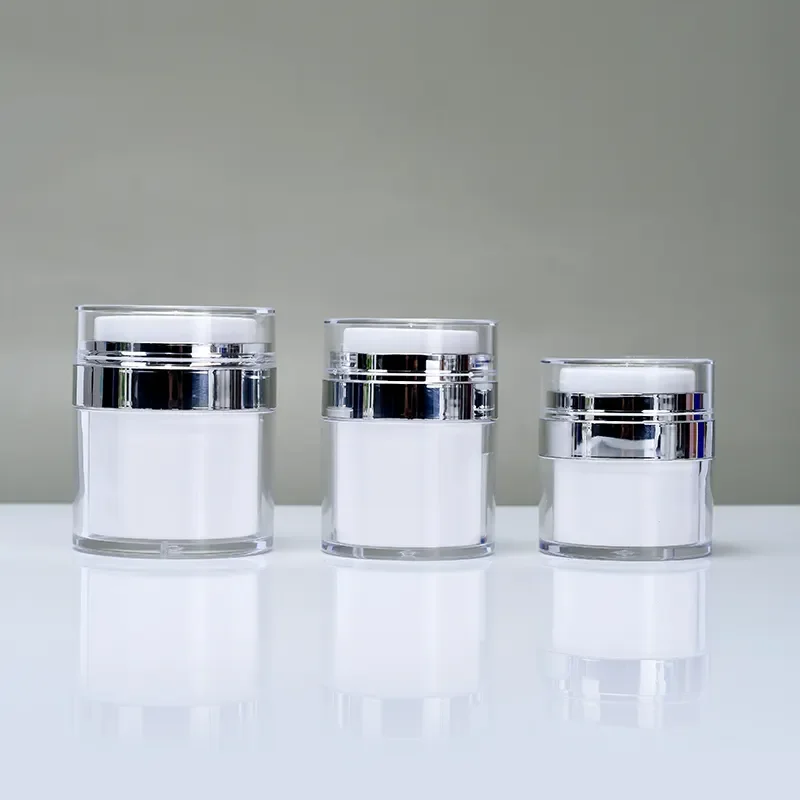 2022 new arrival cosmetic packaging 15g 30g 50g luxury acrylic plastic skin care airless lotion cream pump jar