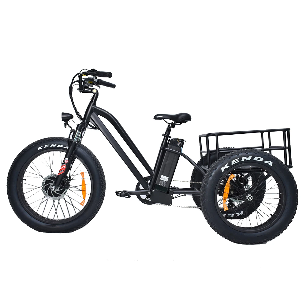Factory Supply Three Wheel Electric Bike Bicycle 48v 500w Drive Motor Freight Electric Bicycles