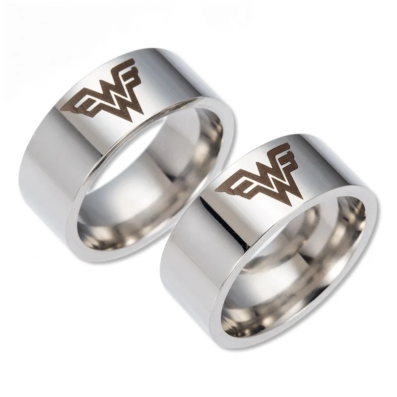Fashion Movie Super Hero Wonder Women Ring Stainless Steel Titanium Rings for Women Men Boy Cosplay