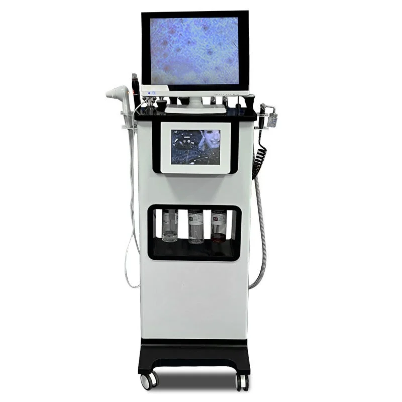 2024 Newest 11 in 1 oxygen jet skin analysis machine skin analyzer facial machine hydra dermabrasion hydra ems facial machine
