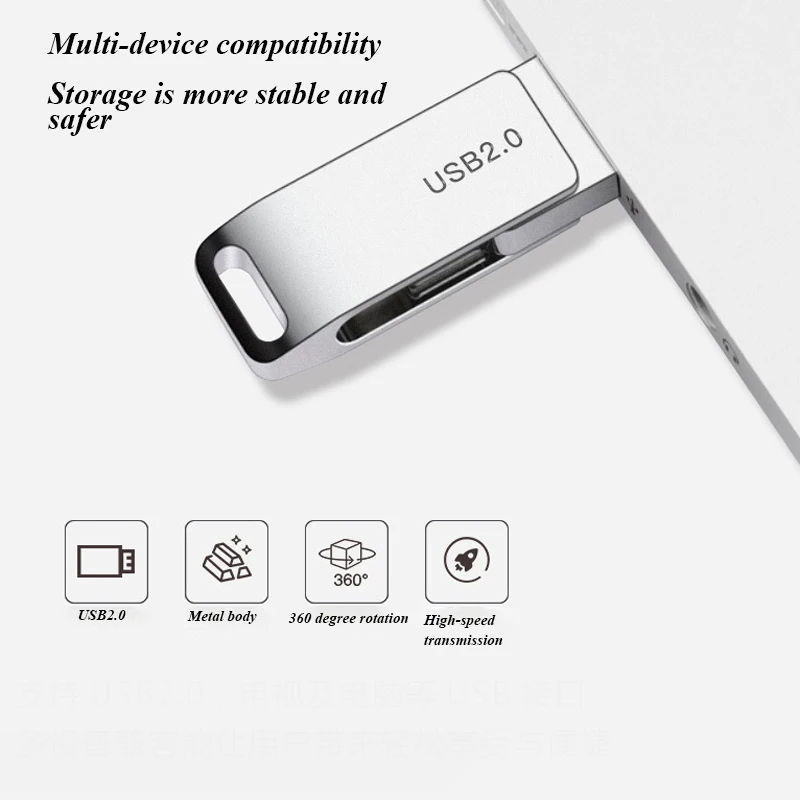  USB 2 0 флеш-накопители 64 Гб металлические Memorias Pendrive 16 ГБ 32 карты памяти Флешка 8 Пользовательский логотип