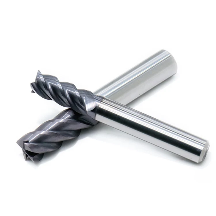 2t 4t hrc55 carbide cutter 4flute end mill fresa metal duro topo 55hrc