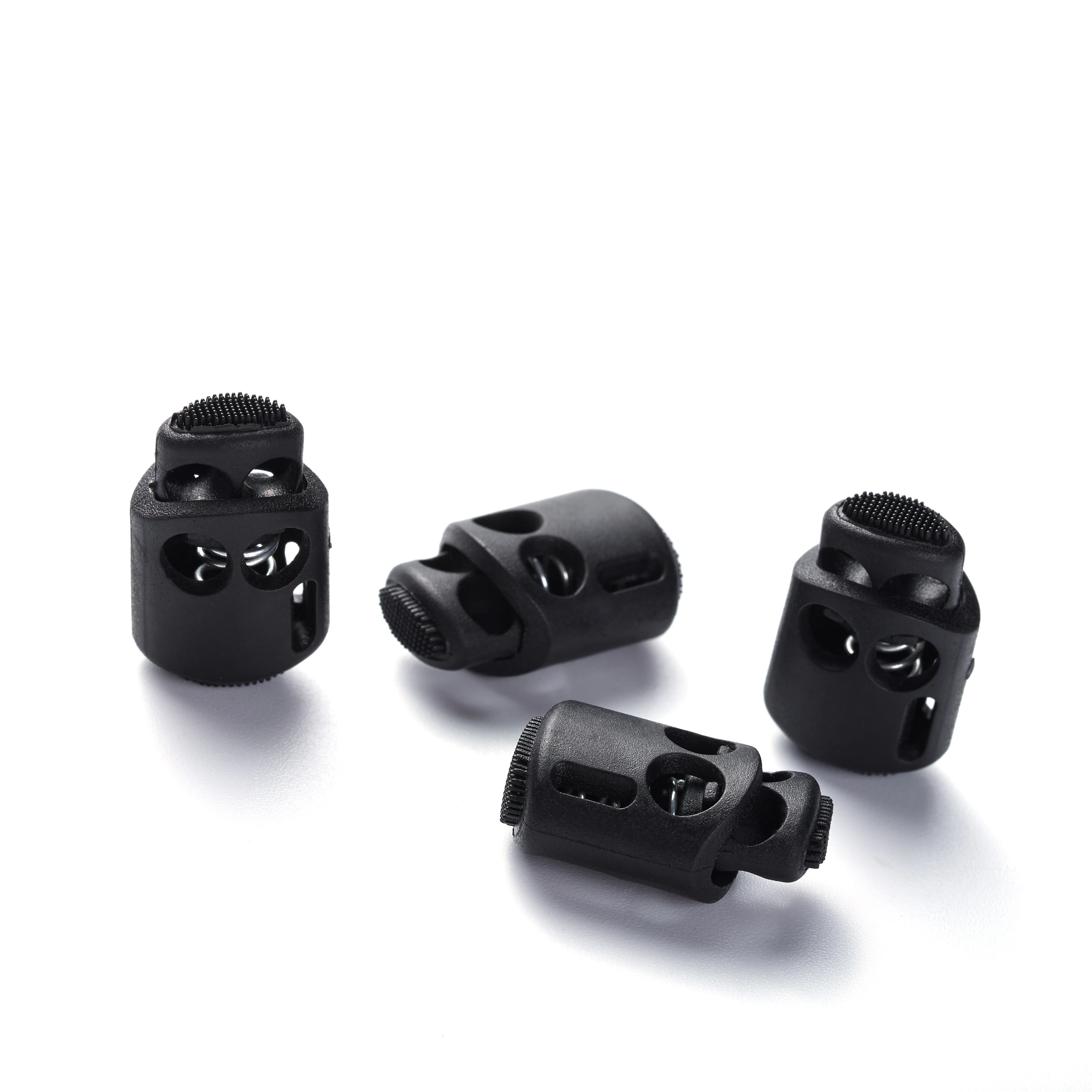 Plastic Cord End Lock Black Cord Stopper Plastic Spring Fastener Cord Lock for Drawstring