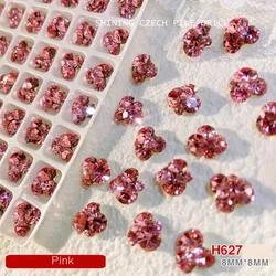 Chinese New Year China Festival Red Luxury Glass Diamond Rhinestone Nail Art Charms for Manicure Jewelry
