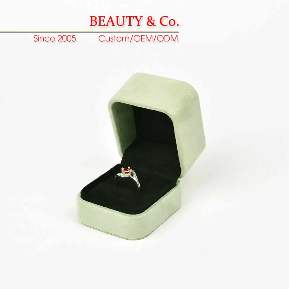 Wholesale Prod Suede Manufacturer OEM Western Ring Earring Jewellery Packaging For Business Plastic Jewelry Box