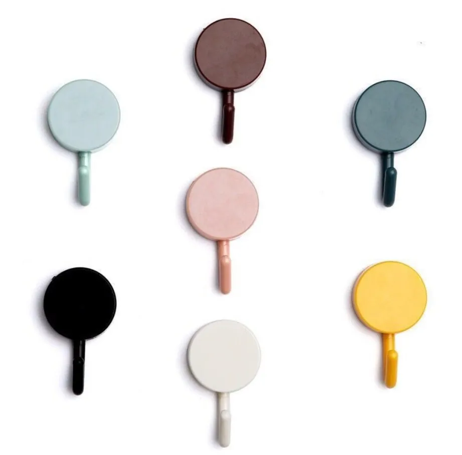 Adhesive Hooks for Hanging Heavy Duty Wall Self Sticky Waterproof Colorful Hook for Keys Workshop Door