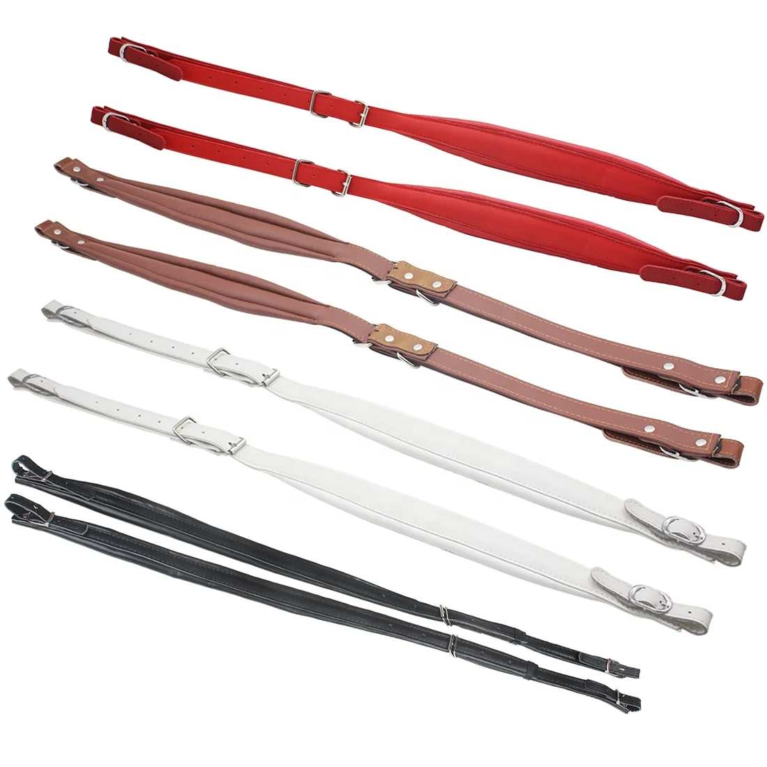 Musical instrument accessories durable comfortable adjustable cow hide belt leather accordion strap