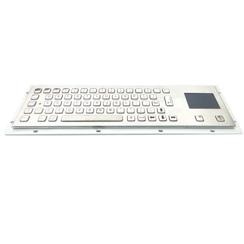 IP65 Panelmount Metal Stainless Steel Keyboard with Trackpad