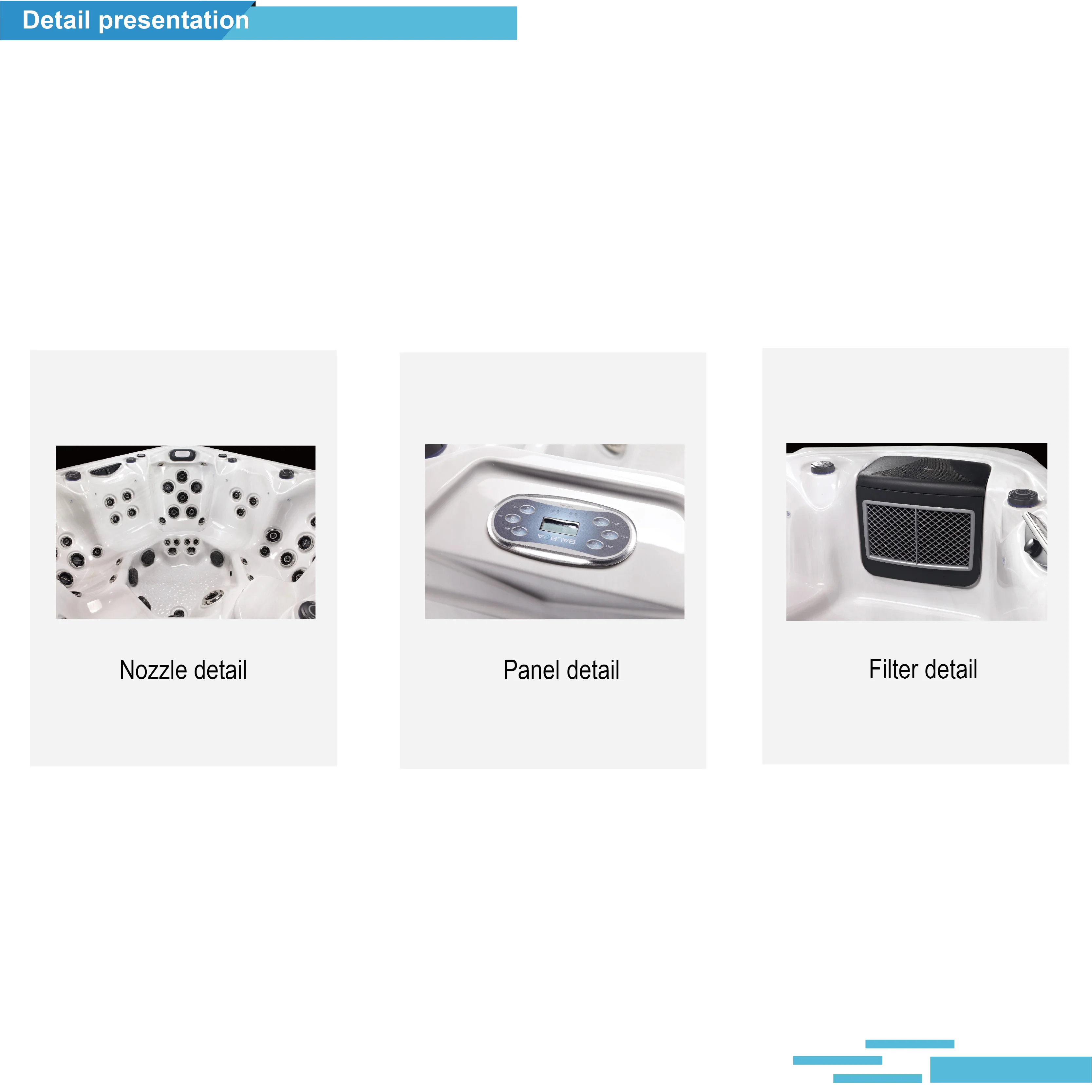 Sunrans Quality Luxury 6 Person Japan Massage Hot Tub With 2 Filter 50pcs Hydrotherapy Tub Jets Spa Balboa Hot Tub For Backyard