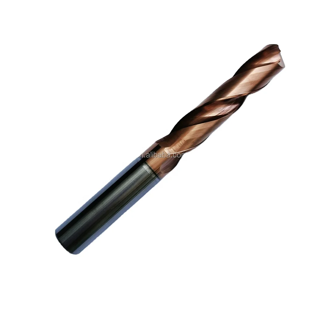 CNC Solid Carbide Drill Bit External Coolant Twist Drills For Steel