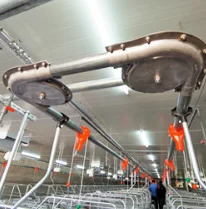 pig farm equipment automatic feeding system chain-disk feeding system corner 304 stainless steel corner 90 corner