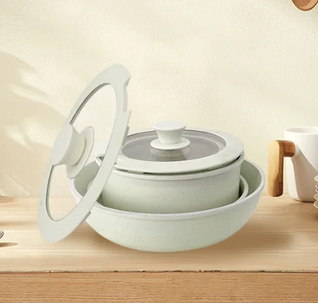 2024 NEW 11pcs Pots and Pans Set Nonstick Cookware Sets Detachable Handle Induction RV Kitchen Set Removable Handle