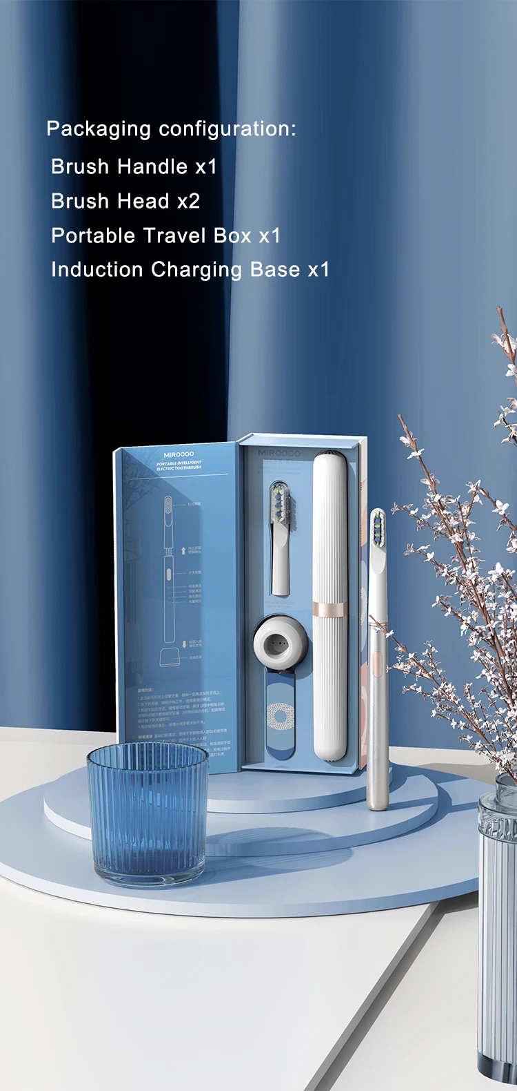 LULA Miroooo 2021 New Professional Adult Chinese Black Toothbrush Dropshipping Ultrasonic Japanese Electric Toothbrush