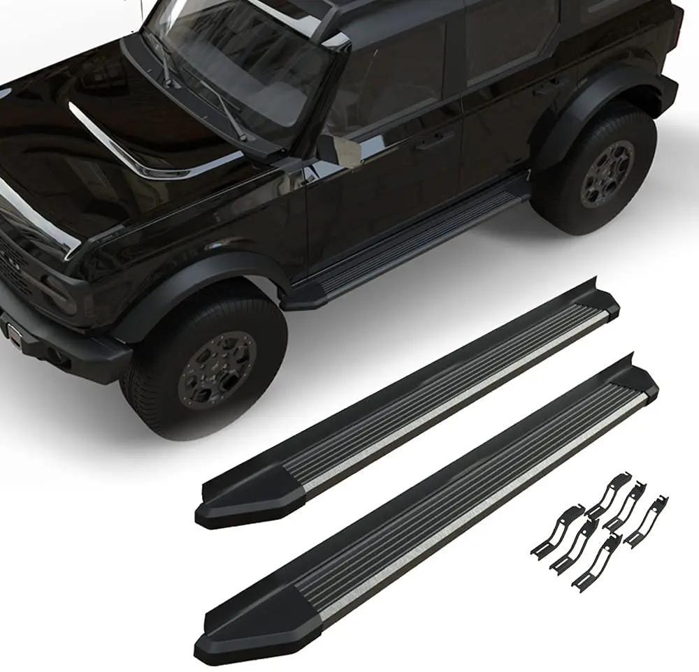 Exclusive Side Steps All Black Running Boards Nerf Bars for Ford Bronco 4 Door 2021 2022