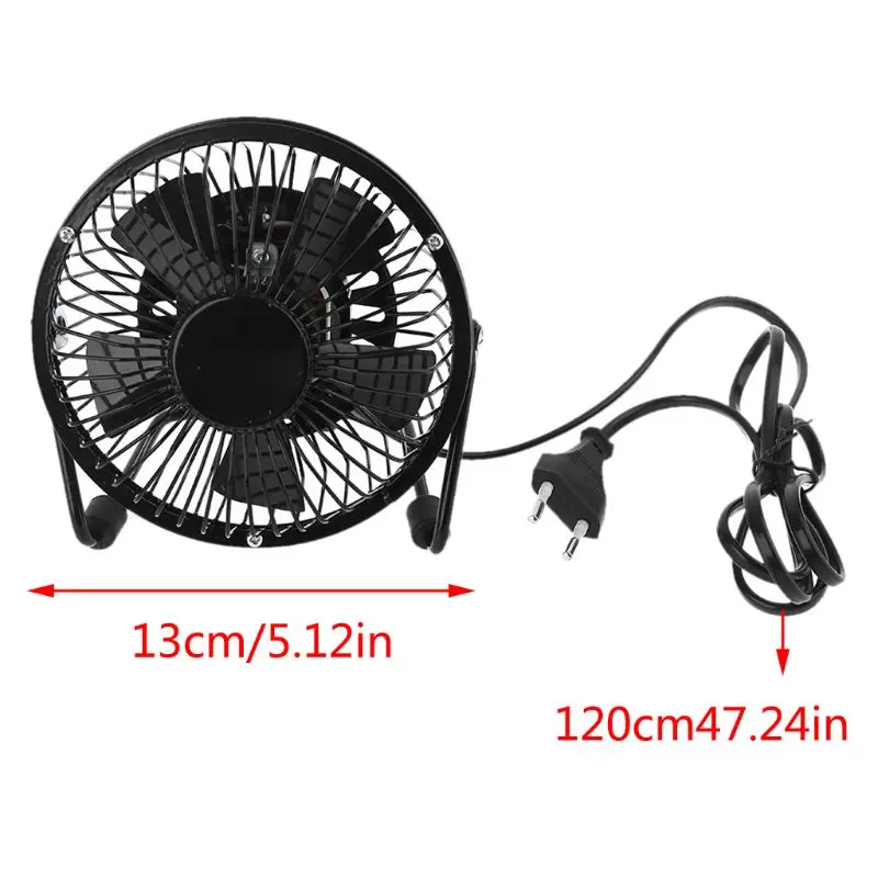 US EU UK Plug AC 110V 220V Electric Fans 5 inch Table Metal Small Desktop Fan for Home and Office Personal Fan