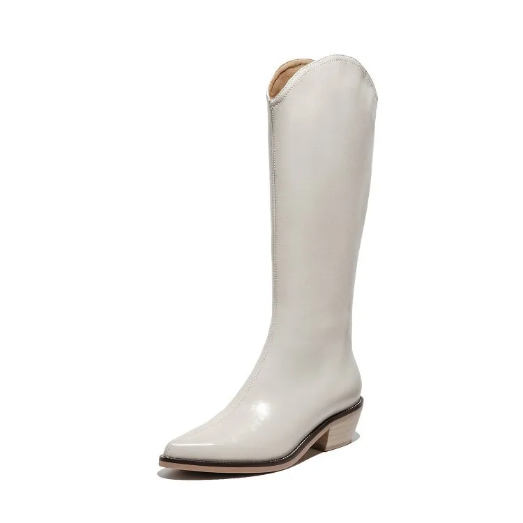 2023 Wholesale Fashion Genuine Leather Luxury Women Boot Black White Customize logo Boots Women Shoes Ankle Bootie