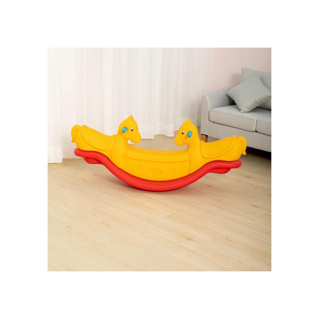 Hot sale cheap children two-color double seesaw attractive playground equipment