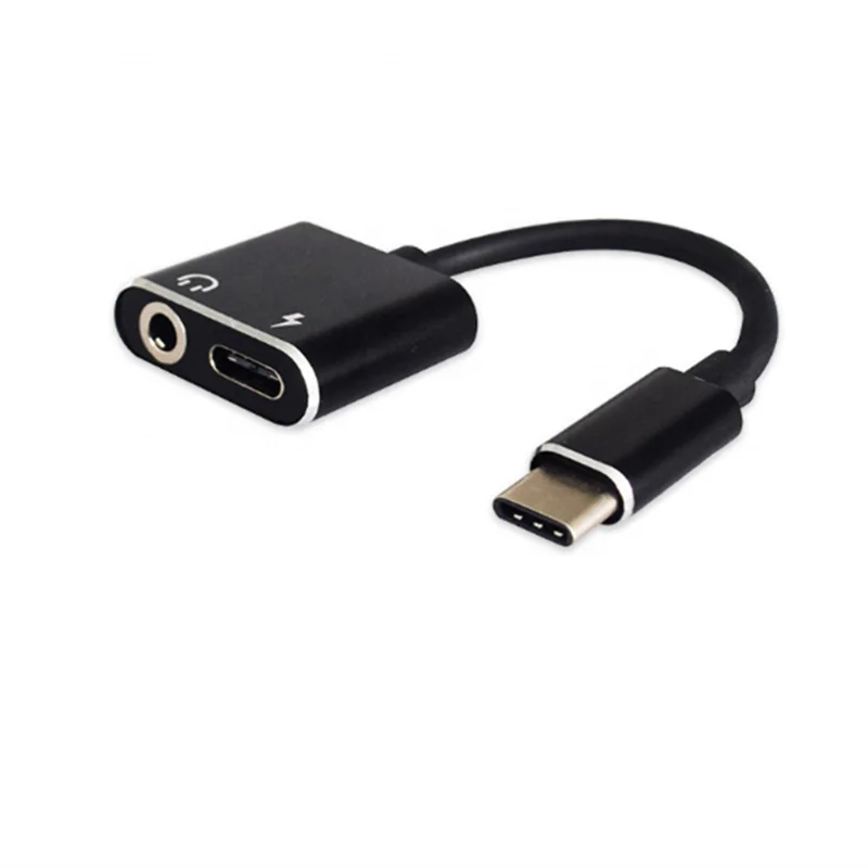 High quality Type C to 3.5mm Audio Jack 2 in 1  Headphone Adapter Charger Charging Cable for Cellphone