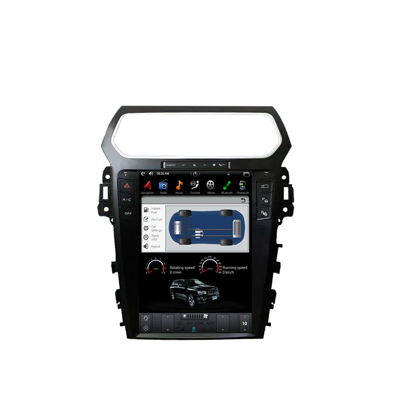  Вертикальный экран Bosstar 12 1 дюймов Android стерео для Ford Explorer 2013-2019 DVD-плеер навигация