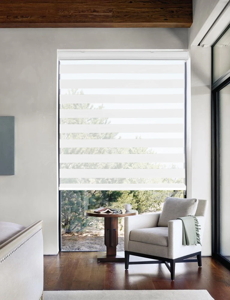 App Smart Alexa Automatic Dual Motorized Roller Blind  Wifi Blinds Motorized automatic Zebra shades