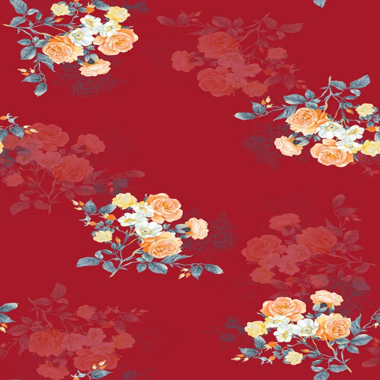 Оптовая продажа, индивидуальная Новинка 2022, ткань с цифровым рисунком, 100% полиэстер, подходит для женской одежды